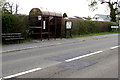 Bus shelter, bench and community notice board near Bonllwyn, Ammanford