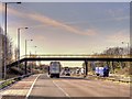 Footbridge over Southbound M6 near Leyland