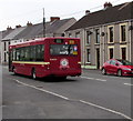 Old-style First bus heads towards Ammanford bus station