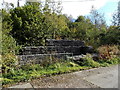 Bank reinforcement alongside a Pen-y-Cae lane