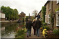 View of the Hertford St. Andrew church from the Lea towpath