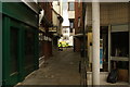 View down an alleyway to the Market Place from Maidenhead Street