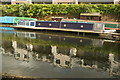 View of a narrowboat moored on the River Lea #3