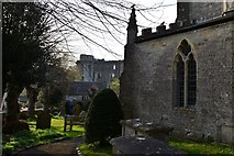 ST7345 : Nunney Castle from All Saints Church by Michael Garlick