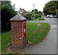 Postbox in a brick pillar, Lymington