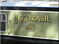 Yggdrasil - decorative lettering of boat name