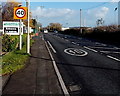 Start of the 40mph speed limit along the A38 Bristol Road, Highbridge