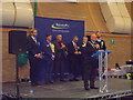 SZ1293 : Littledown: the Bournemouth East election result is declared by Chris Downer