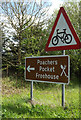 TM3764 : Roadsigns on the A12 Saxmundham Bypass by Geographer
