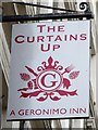 TQ2478 : The Curtains Up sign by Oast House Archive