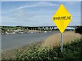 Sewer Pipeline Warning Sign, River Medway