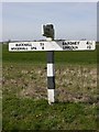 TF1672 : Guide post at road junction near Gautby by Brian Westlake