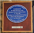 ST6416 : Sherborne railway station blue plaque by Jaggery