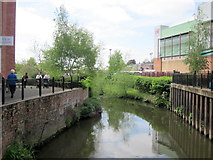 SO8376 : River Stour Kidderminster Town Centre by Roy Hughes