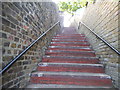 Steps to the railway bridge off Fletcher Road