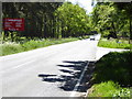 Looking south on Swinley Road past the junction with Blane