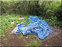 TQ2181 : Rough sleeper's campsite, Old Oak Common by David Hawgood