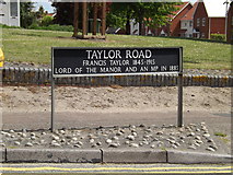 TM1179 : Taylor Road sign by Geographer