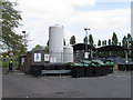 Medical gas tanks and rubbish bins, Hammersmith Hospital