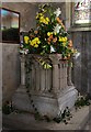 Fulbeck:  St Nicholas Church; the late Norman font