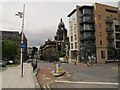 Cycle lane, Calverley Street, Leeds