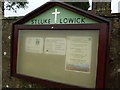 SD2886 : St Luke, Lowick: noticeboard by Basher Eyre