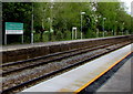 SU2527 : Welcome to the County of Hampshire sign on Dean railway station by Jaggery