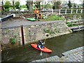 Kayaker below Saltford Lock [No 4], River Avon