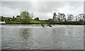 The weir at Saltford Lock from below