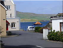 V4277 : Knightstown, edge of the waterfront with lifeboat on mooring by Martin Southwood
