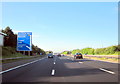SO9133 : M5 Motorway Southbound Exit 9 by Roy Hughes