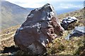NG7942 : Torridonian sandstone boulder by Jim Barton