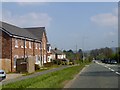 Contrasting houses by A54 in Tarvin