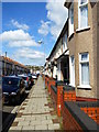 Terraced houses in Bishton Street Newport