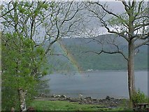 NM9644 : Rainbow over Loch Creran by Tim Glover