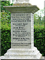 The war memorial in Seething (names)