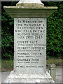 The war memorial in Seething (names)