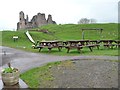 NY7914 : Play area at the tea room, Brough Castle by Christine Johnstone