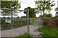 Alsager: path and metal kissing gate