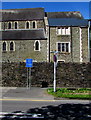 Police vehicles only sign at the edge of A4046 in Ebbw Vale