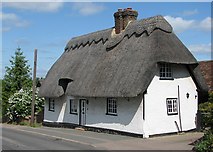 TL2256 : Abbotsley: plaster and thatch by John Sutton