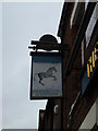 SE3033 : The Black Horse Public House sign by Geographer