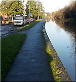 SO8555 : Canalside path in Worcester by Jaggery