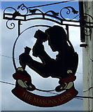 NZ3146 : Sign for the Masons Arms, Rainton Gate by JThomas
