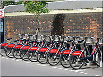 TQ2478 : Santander Cycles, Margravine Gardens by Oast House Archive
