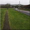 Only half a road sign in Westbury-on-Severn