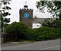 Clock tower in the SE corner of Pandy Farm, Merthyr Tydfil