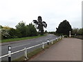 TM0980 : A1066 High Road & Roydon War Memorial by Geographer