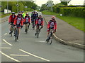 H4772 : Cyclists, Drumnikilly Road, Cranny by Kenneth  Allen