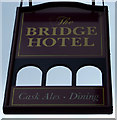 Sign for the Bridge Hotel, Durham